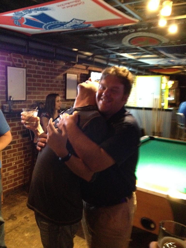 Mike Ferrin Hugging Jason Parks 