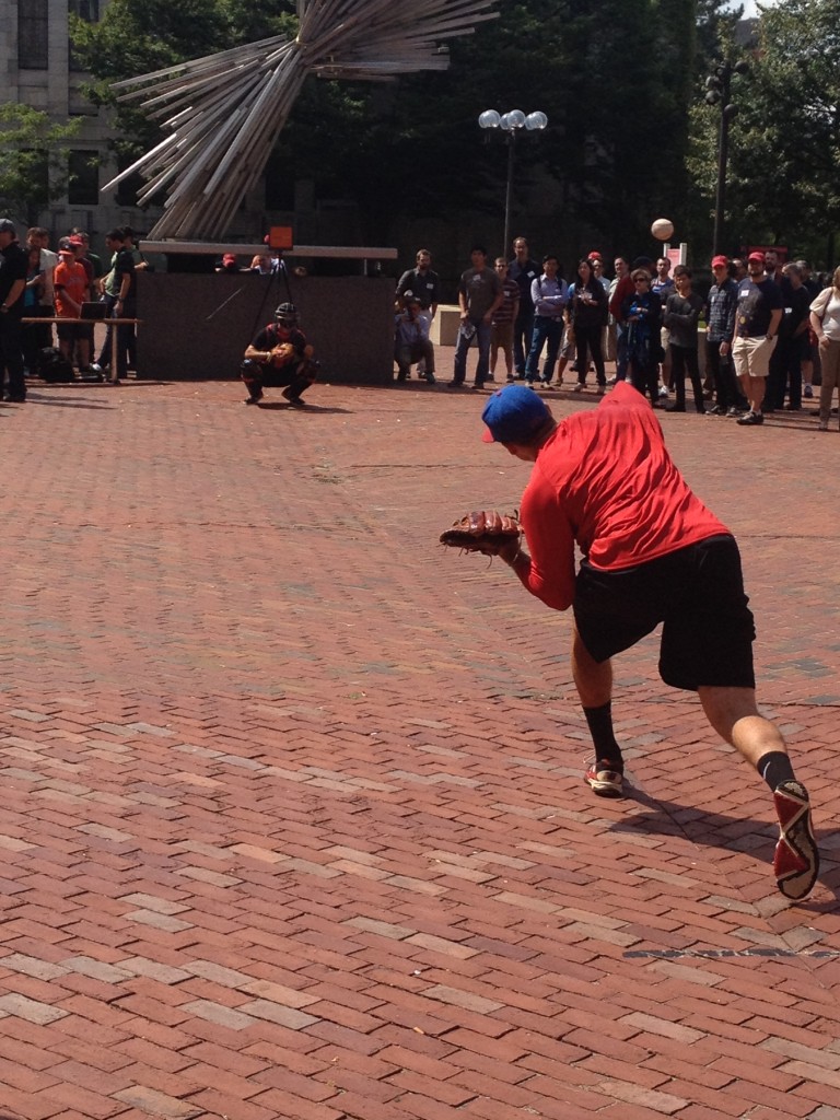 Derek DuBois Demonstrating TrackMan, SaberSeminar 2014